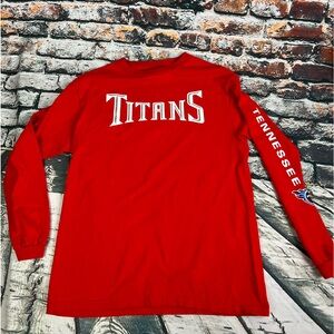Vtg Tennessee Titans Long Sleeve‎ Red Youth Large 14-16